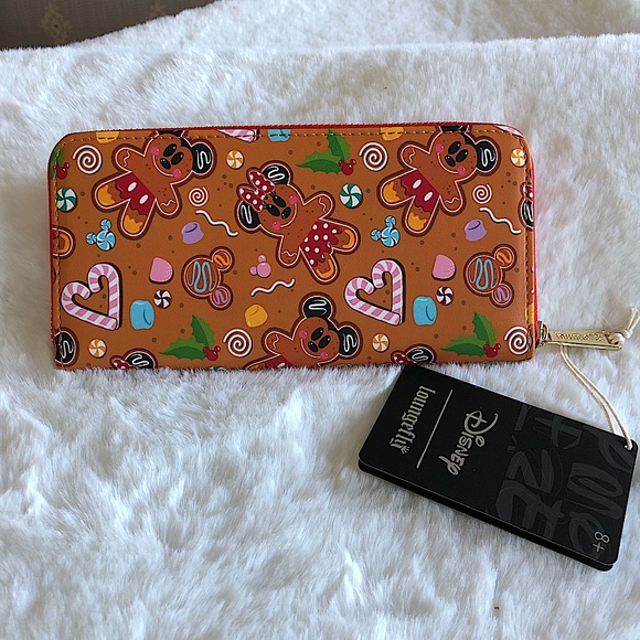 Disney Loungefly Mickey and Minnie Gingerbread Wallet - Picture 3 of 5